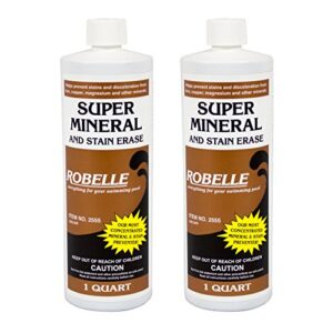 robelle 2555-02 super mineral and stain erase for swimming pools, 1-quart, 2-pack