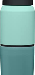 CamelBak MultiBev Water Bottle & Travel Cup – Vacuum Insulated Stainless Steel – Coastal/Lagoon – 17 oz bottle & 12 oz cup