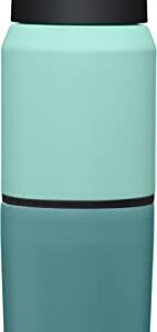 CamelBak MultiBev Water Bottle & Travel Cup – Vacuum Insulated Stainless Steel – Coastal/Lagoon – 17 oz bottle & 12 oz cup