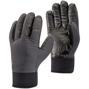 black diamond heavyweight softshell gloves, smoke, large