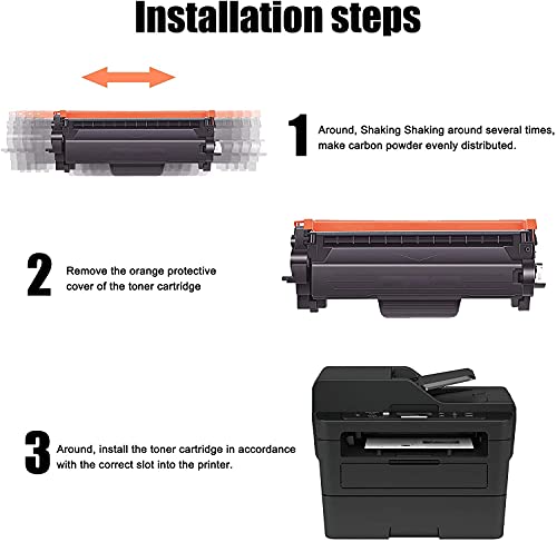 GULOYA TN760 TN-760 High Yield Toner Cartridge: 1 Pack Black Compatible TN760 TN730 Replacement for Brother MFC-L2710DW L2750DW L2750DWXL DCP-L2550DW HL-L2350DW L2370DW/DWXL L2390DW Printers