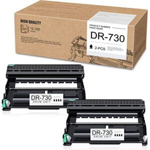 sasas ishiey (black, 2-pack) compatible drum units replacement for brother dr730 dr-730 dr 730 mfc-l2710dw mfc-l2750dw hl-l2370dw hl-l2395dw hl-l2350dw hl-l2390dw dcp-l2550dw mfc-l2750dwxl printer