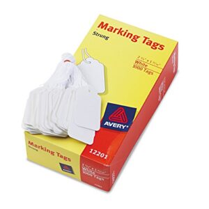 Avery 12201 Medium-Weight White Marking Tags, 2 3/4 x 1 11/16 (Box of 1000)