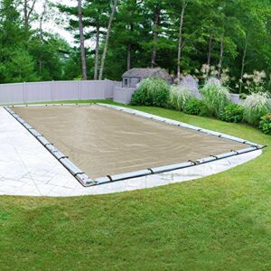 Pool Mate 311632R-PM 20-Year Professional-Grade Winter In-Ground Pool Cover, 16 x 32-ft, Tan