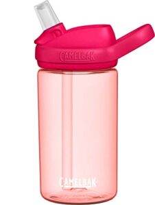 camelbak eddy+ kids bpa-free water bottle with straw, 14oz, grapefruit (2282601040)