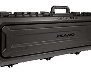 Plano All Weather 52” Rifle Gun Case with Wheels, Black with Pluck-to-Fit Foam, Watertight & Dust-Proof Shield Protection, TSA Airline Approved for Travel