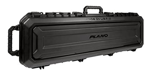 Plano All Weather 52” Rifle Gun Case with Wheels, Black with Pluck-to-Fit Foam, Watertight & Dust-Proof Shield Protection, TSA Airline Approved for Travel