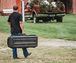 Plano All Weather 52” Rifle Gun Case with Wheels, Black with Pluck-to-Fit Foam, Watertight & Dust-Proof Shield Protection, TSA Airline Approved for Travel