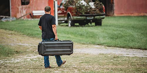 Plano All Weather 52” Rifle Gun Case with Wheels, Black with Pluck-to-Fit Foam, Watertight & Dust-Proof Shield Protection, TSA Airline Approved for Travel