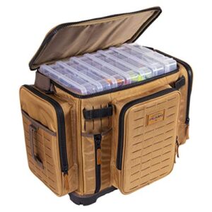 Plano Guide Series 3700 XL Tackle Bag, Beige 1680 Denier Fabric with Waterproof Base, Includes 10 Stowaway Utility Organization Boxes, Large Premium Fishing Storage