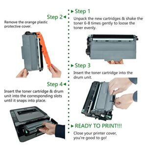 GREENCYCLE TN660 TN-660 DR630 Black Toner Cartridge Drum Unit Replacement Compatible for Brother DCP-L2520DW DCP-L2540DW HL-L2360DW HL-L2380DW MFC-L2700DW MFC-L2740DW Laser Printer (1 Toner, 1 Drum)