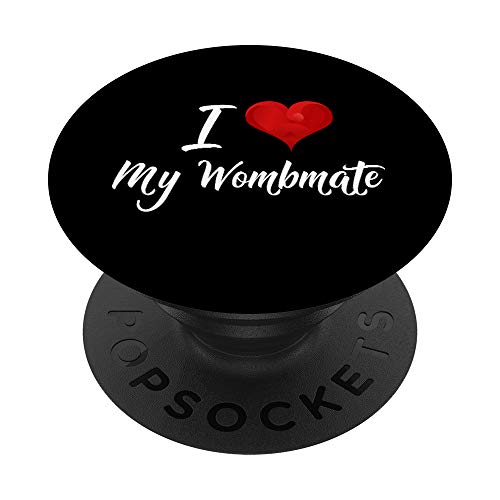 Funny Adult Twin Gift I Love My Wombmate Sisters Brothers PopSockets PopGrip: Swappable Grip for Phones & Tablets