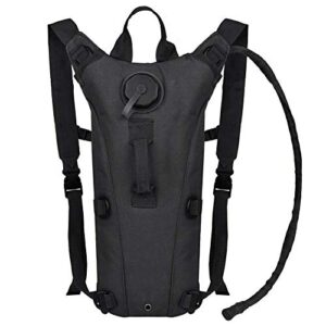 aimill tactical molle hydration pack bag water camel backpack reservoir carrier daypack,tactical hydration backpack molle 3l with bladder for men, bpa free for camping climbing(black#2,3l)