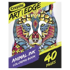 crayola jungle animal coloring book, teen and adult coloring, 32 pages