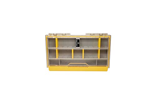 Plano EDGE 3500 Premium Tackle Storage with Rustrictor Rust-Resistant Technology, Gray and Yellow, Waterproof Terminal Tackle Box Organization, Small