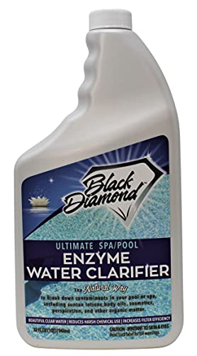 Black Diamond Stoneworks Ultimate Spa Pool Filter Cleaner Fast-Acting Spray and Ultimate Spa Pool Natural Enzyme Water Clarifier Treatment for Hot Tub. 2-Quart Bundle