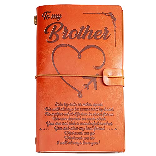 Apeso Engraved Leather Journal - Ideal Gifts for Brother on Any Occasion