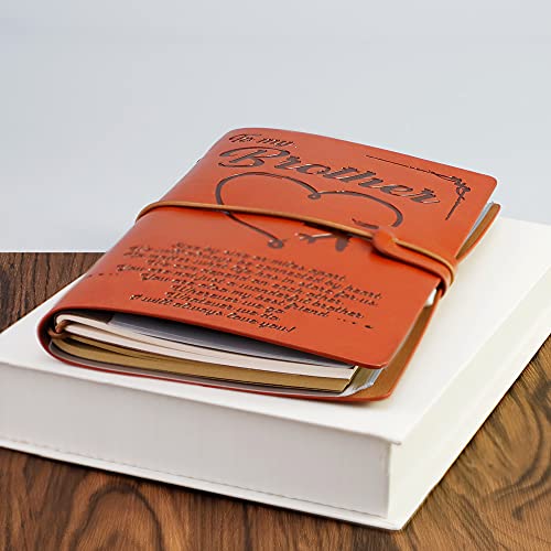 Apeso Engraved Leather Journal - Ideal Gifts for Brother on Any Occasion