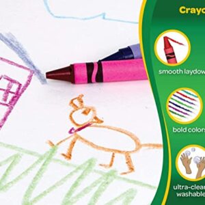 Crayola 64ct Washable, Bulk Crayon Set, School Supplies for Kids, Ultra Clean 2pk [Amazon Exclusive]