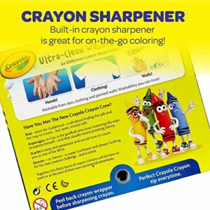 Crayola 64ct Washable, Bulk Crayon Set, School Supplies for Kids, Ultra Clean 2pk [Amazon Exclusive]