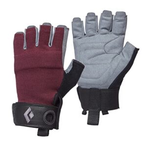 black diamond equipment – crag half-finger gloves – women’s – bordeaux – large