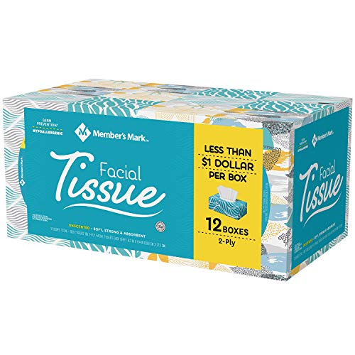 Member's Mark 2-Ply Facial Tissue (12 pk., 164 ct.) by Members Mark