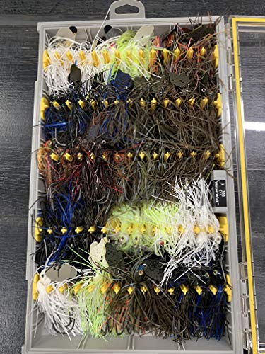 Plano EDGE Premium Jig and Bladed Jig Tackle Utility Box, Clear and Yellow, Rust-Resistant Storage, Waterproof Tray for Jig and Bladed Jig Tackle