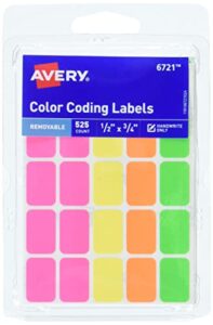 avery reinforcement labels on small sheets, handwrite only