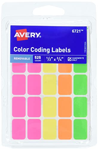 Avery Reinforcement Labels on Small Sheets, Handwrite Only