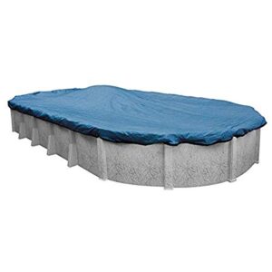 robelle 541221-rob mesh winter oval above-ground pool cover, 12 x 21-ft, 01 – blue