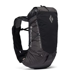black diamond unisex distance 22-liter light & fast backpack for trail running, black, small