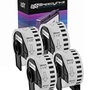 Speedy Inks Compatible Paper Tape Replacement for Brother DK-2225 |1.5 in x 100 ft (White, 4-Pack)