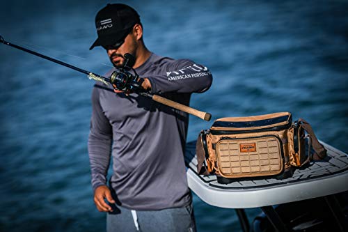 Plano Guide Series 3600 Tackle Bag, Medium, Beige 1680 Denier Fabric with Waterproof Base, Includes 5 Stowaway Utility Boxes, Premium Fishing Storage for Baits & Lures