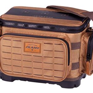 Plano Guide Series 3600 Tackle Bag, Medium, Beige 1680 Denier Fabric with Waterproof Base, Includes 5 Stowaway Utility Boxes, Premium Fishing Storage for Baits & Lures