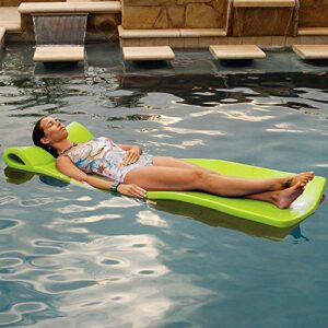 texas recreation sunray 1.25-in thick swimming pool foam pool floating mattress, lime , green