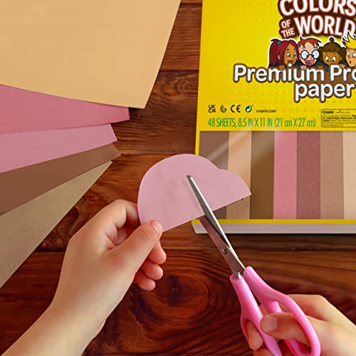 Crayola Construction Paper in Colors of The World, 8.5” x 11”, 24 Colors, Craft Supplies, 48 Sheets