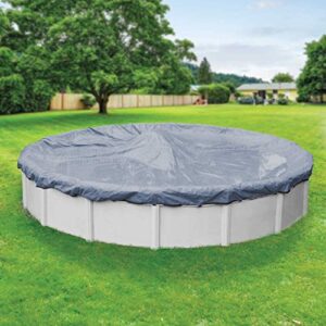 Pool Mate 3433-4-PM Commercial-Grade Winter Round Above-Ground Pool Cover, 33-ft, Slate Blue