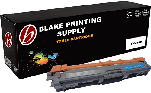 Blake Printing Supply Compatible Cyan Toner Cartridge Replacement For Brother TN225 TN225C DCP-9020CDN HL-3140CW HL-3150CDN HL-3170CDW HL-3180CDW MFC-9130CW MFC-9330CDW MFC-9340CDW High Yield