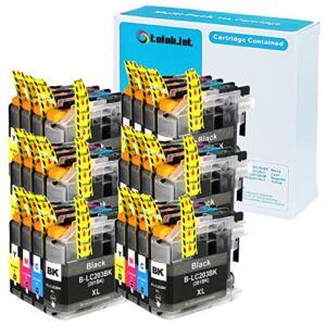 24 pack toinkjet compatible replacement for brother lc203 lc 203 xl lc201 ink cartridges for mfc-j460 mfc-j480dw mfc-j485dw mfc-j680dw mfc-j885dw j880dw mfc j5520dw j5620dw j5720dw j4420dw