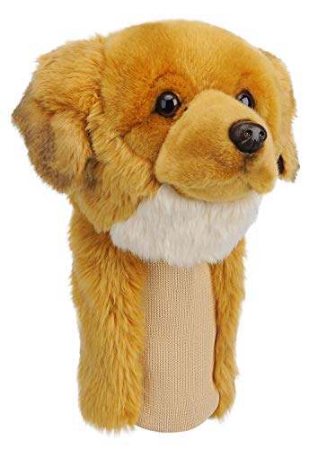 Golf Head Covers, Profey Golden Retriever Golf Covers for Golf Clubs, Novelty Realistic Animal Headcover Plush Utility Golf Club Protector Gifts for Men Kid