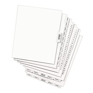 Avery Legal Exhibit Binder Dividers, Preprinted No. 2 Side Tabs, Unpunched Letter Size, 25 Tabs per Set, 4 Packs, 100 Tabs Total (11912)