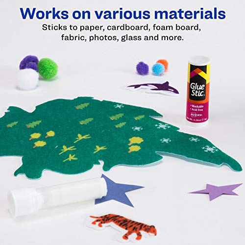 Avery Glue Stic Value Pack, White, Washable, Nontoxic, 0.26 oz, 18 per Pack, 2 Packs, 36 Permanent Glue Sticks Total (50224)
