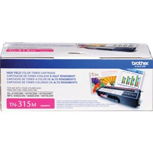 brother tn315m oem toner cartridge: magenta yields 3,500 pages