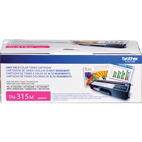 Brother TN315M OEM Toner Cartridge: Magenta Yields 3,500 Pages