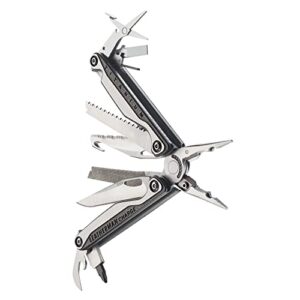 LEATHERMAN, Charge Plus TTi Titanium Multitool with Scissors and Premium Replaceable Wire Cutters, Built in the USA, Stainless Steel