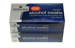 member’s mark sterile alcohol swabs, twin pack: 800 swabs