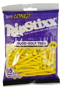 pride golf tee 2-3/4″ way long ripstixx golf tee (65 count), yellow