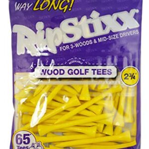 Pride Golf Tee 2-3/4" Way Long RIPSTIXX Golf Tee (65 Count), Yellow