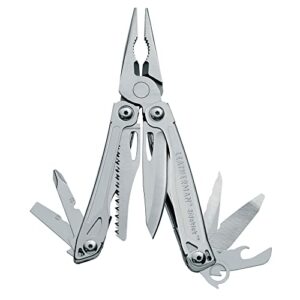 LEATHERMAN, Sidekick Pocket Size Multitool with Spring-Action Pliers and Saw, Stainless Steel with Nylon Sheath