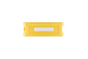 plano edge terminal small weight retainer box, yellow, customizable fishing terminal tackle storage, includes one weight retainer tackle tray